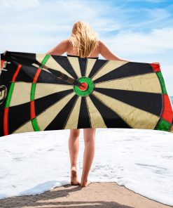Darts Beach Towel – Bullseye Funny Beach Towels