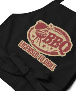 Men’s Barbecue Apron – Licenced to Grill Fun BBQ Apron