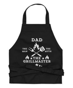 BBQ Apron For Dads – Dad The Grillmaster Fun BBQ Apron