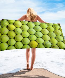 Tennis Balls Beach Towel – Funny Beach Towel For Tennis Fans