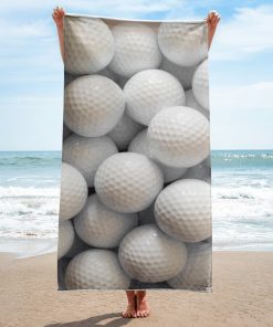 Golf Beach Towel – Golf Balls Funny Beach Towel