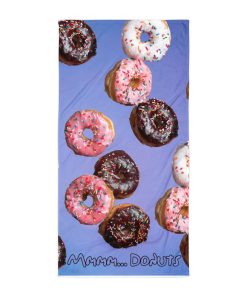 Donuts Beach Towel – Mmm Donuts Funny Beach Towels