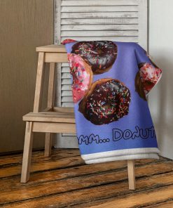 Donuts Beach Towel – Mmm Donuts Funny Beach Towels