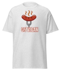 Fun BBQ T-shirt For Him – 0% Vegan – Sausage T-shirt
