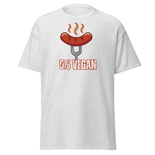 Fun BBQ T-shirt For Him – 0% Vegan – Sausage T-shirt
