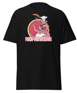 Funny BBQ T-shirt Gift – Fuck The Vegans – Pig BBQ Logo