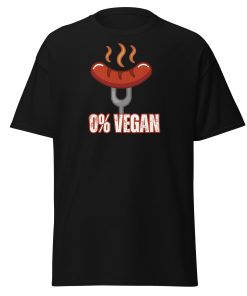 Fun BBQ T-shirt For Him – 0% Vegan – Sausage T-shirt