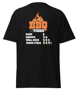 Mens Barbeque T-shirt – Funny BBQ Timer Beer T-shirt