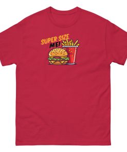 Super Size Me – Burger and Chips T-shirt Design