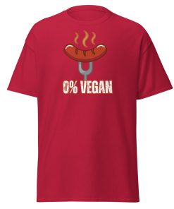 Fun BBQ T-shirt For Him – 0% Vegan – Sausage T-shirt