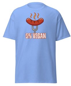 Fun BBQ T-shirt For Him – 0% Vegan – Sausage T-shirt