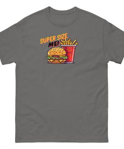 Super Size Me – Burger and Chips T-shirt Design