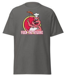 Funny BBQ T-shirt Gift – Fuck The Vegans – Pig BBQ Logo