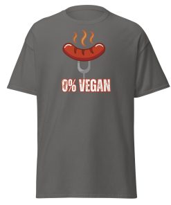 Fun BBQ T-shirt For Him – 0% Vegan – Sausage T-shirt