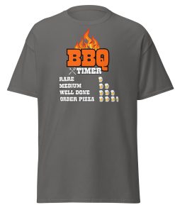 Mens Barbeque T-shirt – Funny BBQ Timer Beer T-shirt
