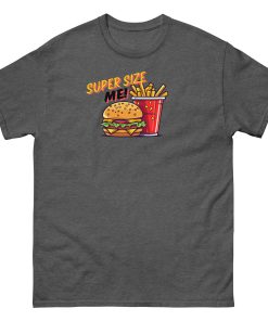 Super Size Me – Burger and Chips T-shirt Design