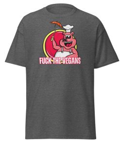 Funny BBQ T-shirt Gift – Fuck The Vegans – Pig BBQ Logo