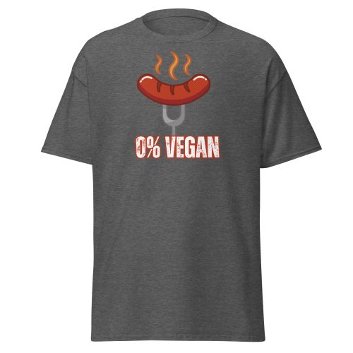 Fun BBQ T-shirt For Him – 0% Vegan – Sausage T-shirt