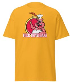 Funny BBQ T-shirt Gift – Fuck The Vegans – Pig BBQ Logo