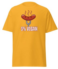 Fun BBQ T-shirt For Him – 0% Vegan – Sausage T-shirt