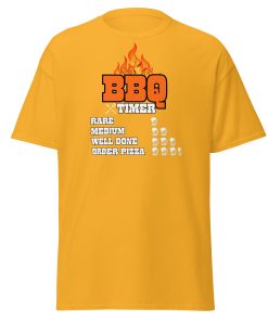 Mens Barbeque T-shirt – Funny BBQ Timer Beer T-shirt