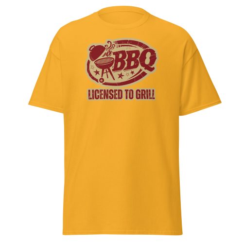 Funny BBQ T-Shirt For Him – BBQ Licenced to Grill Tshirt