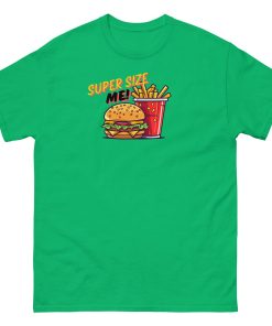 Super Size Me – Burger and Chips T-shirt Design