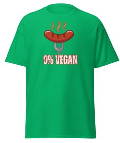 Fun BBQ T-shirt For Him – 0% Vegan – Sausage T-shirt