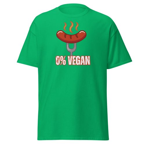 Fun BBQ T-shirt For Him – 0% Vegan – Sausage T-shirt