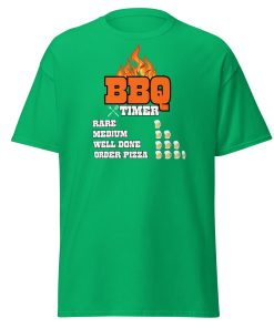 Mens Barbeque T-shirt – Funny BBQ Timer Beer T-shirt