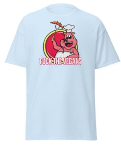 Funny BBQ T-shirt Gift – Fuck The Vegans – Pig BBQ Logo