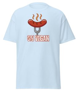 Fun BBQ T-shirt For Him – 0% Vegan – Sausage T-shirt
