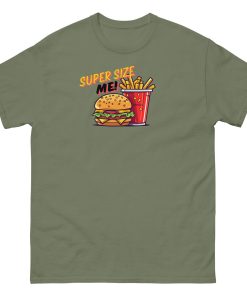 Super Size Me – Burger and Chips T-shirt Design