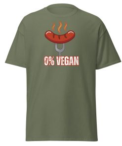 Fun BBQ T-shirt For Him – 0% Vegan – Sausage T-shirt