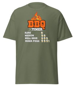 Mens Barbeque T-shirt – Funny BBQ Timer Beer T-shirt