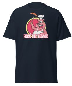Funny BBQ T-shirt Gift – Fuck The Vegans – Pig BBQ Logo
