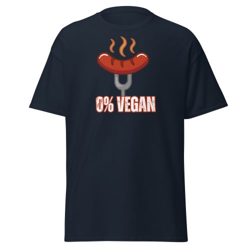 Fun BBQ T-shirt For Him – 0% Vegan – Sausage T-shirt