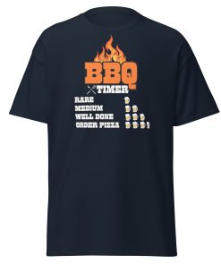 Mens Barbeque T-shirt – Funny BBQ Timer Beer T-shirt