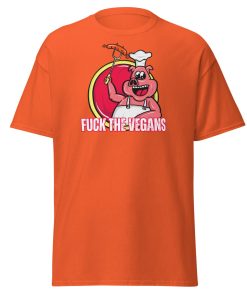 Funny BBQ T-shirt Gift – Fuck The Vegans – Pig BBQ Logo