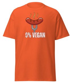 Fun BBQ T-shirt For Him – 0% Vegan – Sausage T-shirt