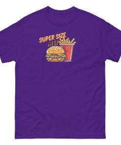 Super Size Me – Burger and Chips T-shirt Design