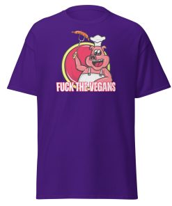 Funny BBQ T-shirt Gift – Fuck The Vegans – Pig BBQ Logo