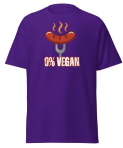 Fun BBQ T-shirt For Him – 0% Vegan – Sausage T-shirt