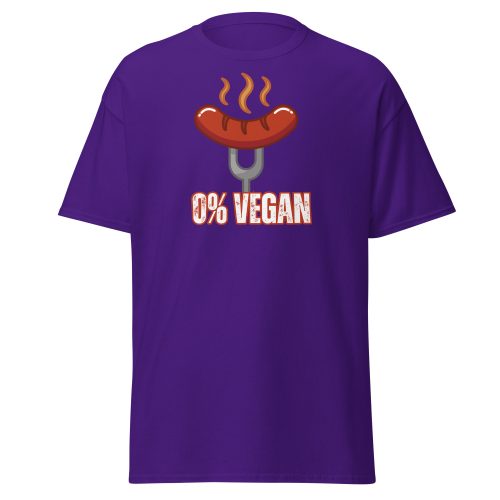 Fun BBQ T-shirt For Him – 0% Vegan – Sausage T-shirt