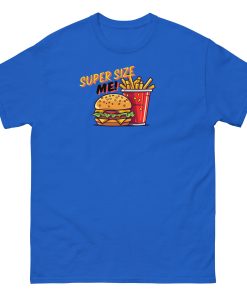 Super Size Me – Burger and Chips T-shirt Design