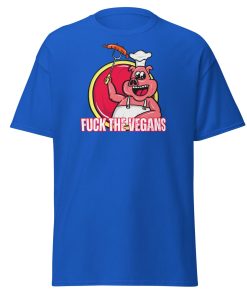 Funny BBQ T-shirt Gift – Fuck The Vegans – Pig BBQ Logo