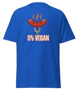 Fun BBQ T-shirt For Him – 0% Vegan – Sausage T-shirt