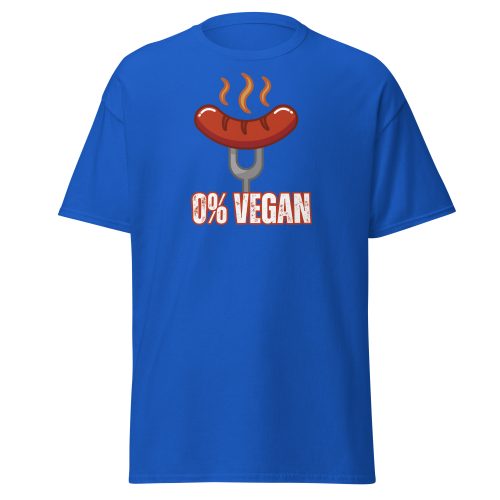 Fun BBQ T-shirt For Him – 0% Vegan – Sausage T-shirt