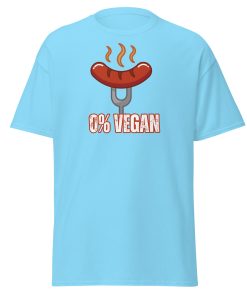 Fun BBQ T-shirt For Him – 0% Vegan – Sausage T-shirt