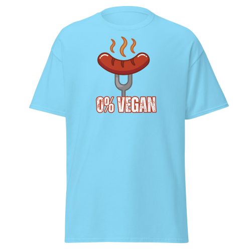 Fun BBQ T-shirt For Him – 0% Vegan – Sausage T-shirt
